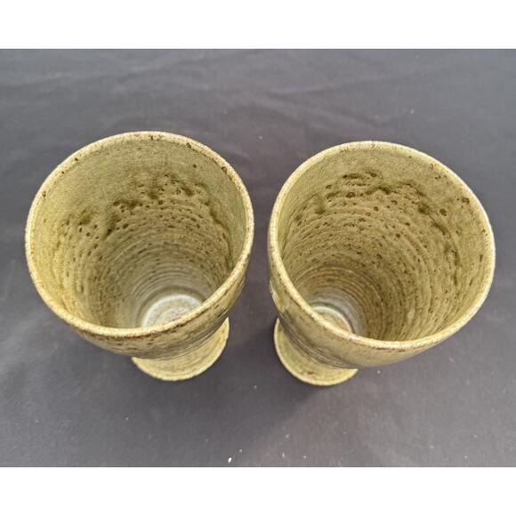 2 Handmade Stoneware Iced tea Style Drinking Glass Tumblers Speckled Glaze - Picture 11 of 11